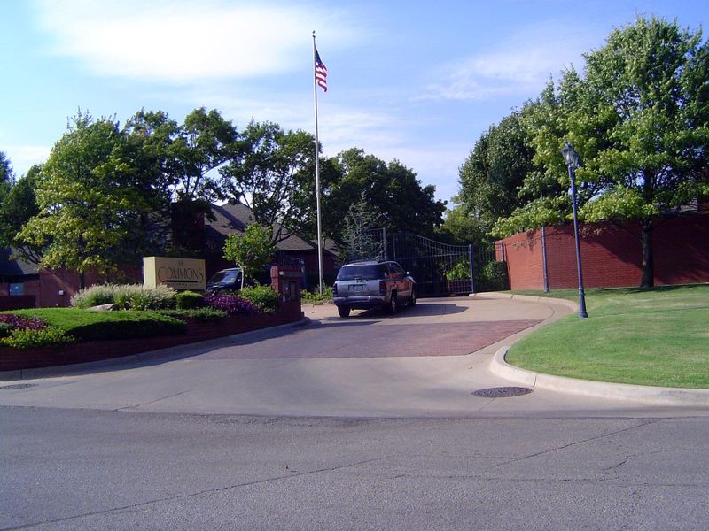 Another way of hiding: a gated subdivision on 63rd Street just west of Nichols Hills. Don't ever say that developers are humorless, in this 