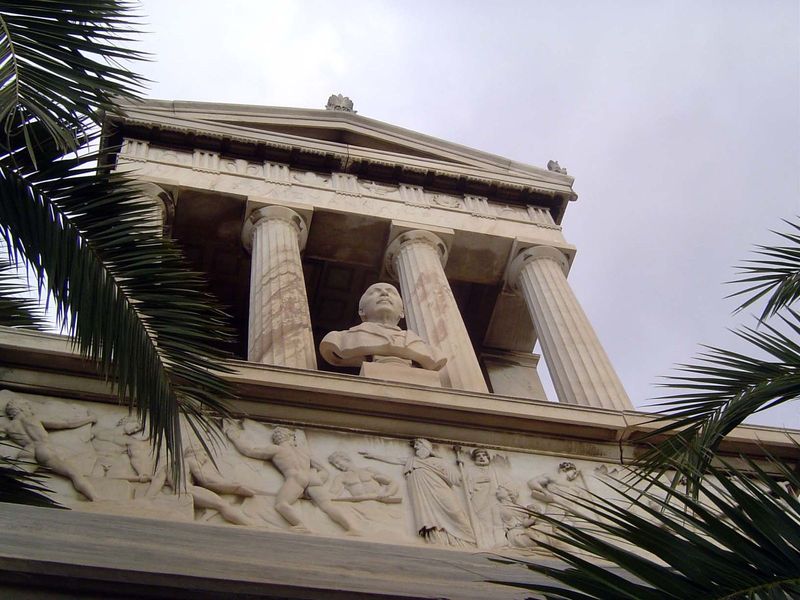 It's the tomb of Heinrich Schliemann, excavator of Troy.