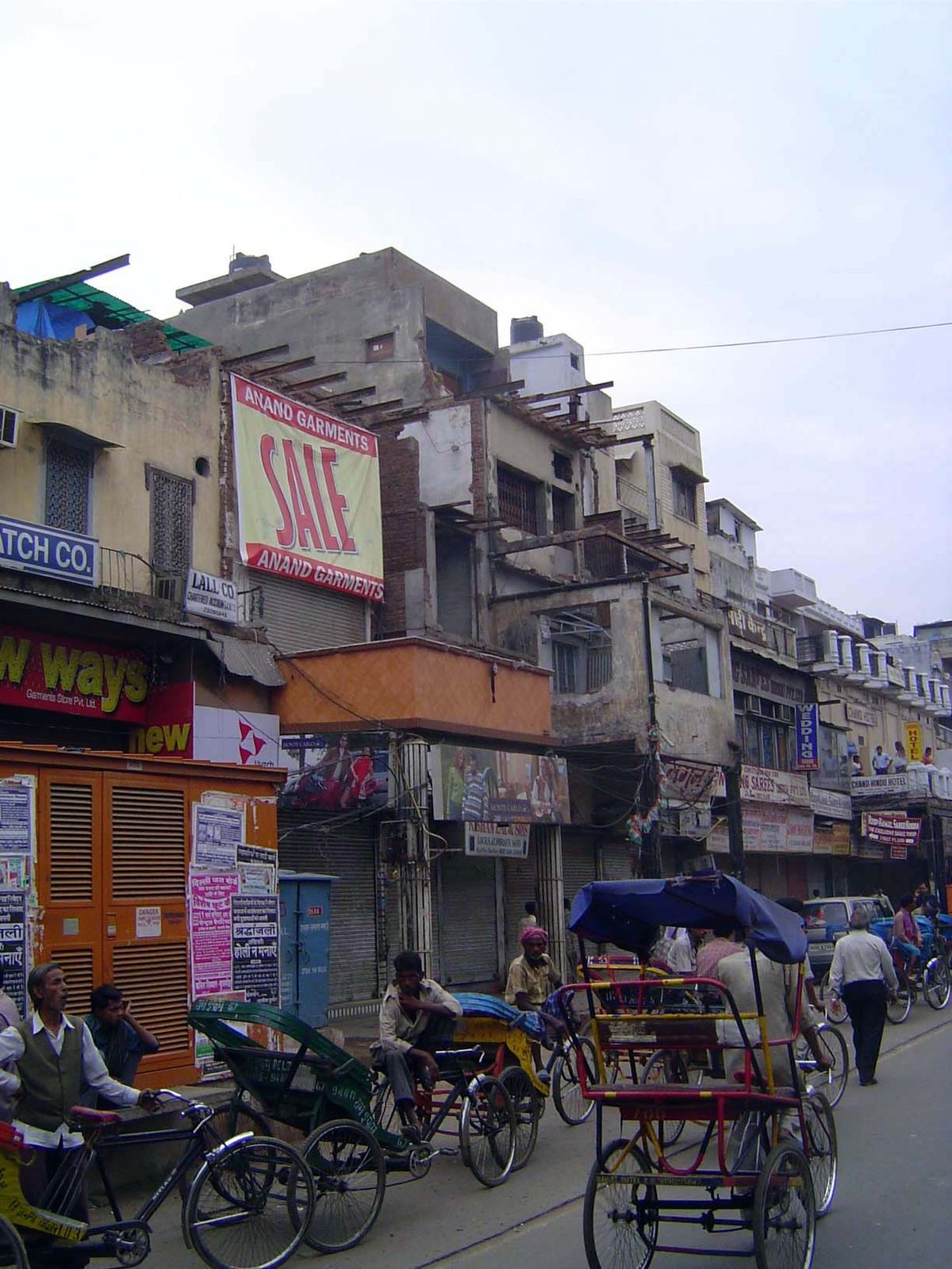 Cycle rickshas are still abundant, though prohibited from New Delhi.