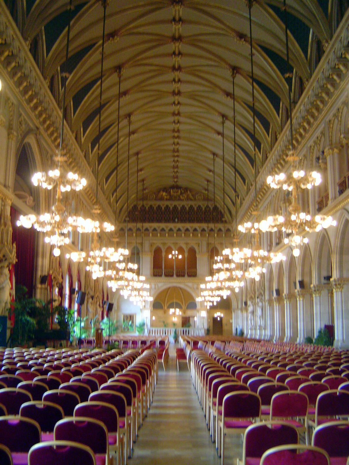 The Festival Hall, with chairs trucked in for the occasion.