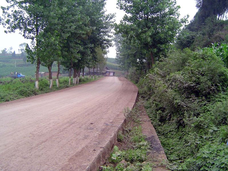 The road back to town.