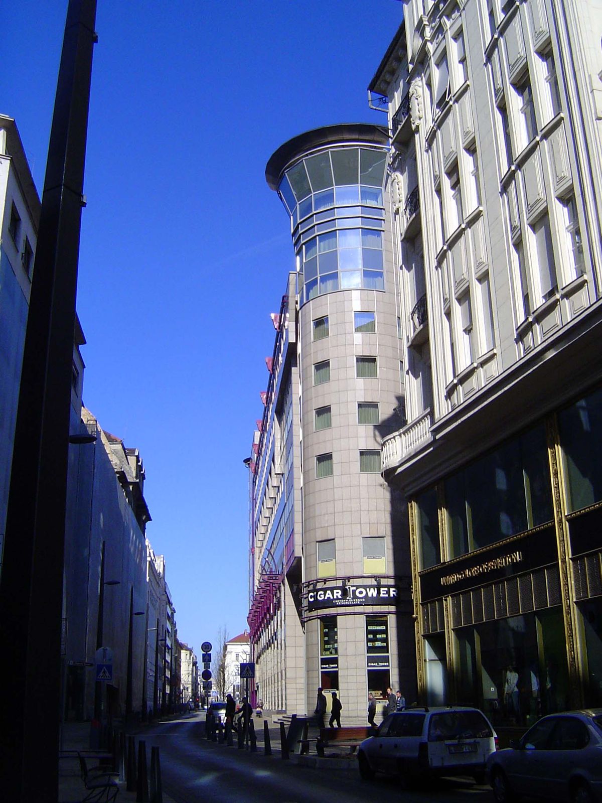 The Kempinski Hotel, completed in 1992, was one of the first hotels to arrive after the departure of the Russians. Its height observes the c