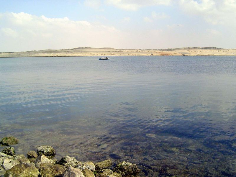 Yes, the Suez Canal, at a quiet moment.