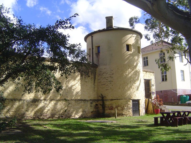 This is the Provost Building, built in 1838 as a prison to house 20 mutinous khoikhoi or, in the language of the time, Hottentots. They had 