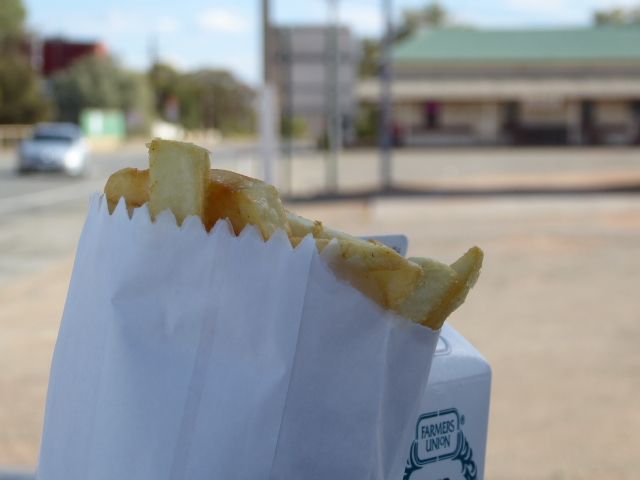 This is: big, cheap, crispy on the outside, fluffy on the inside. Puts McDonald's to shame.