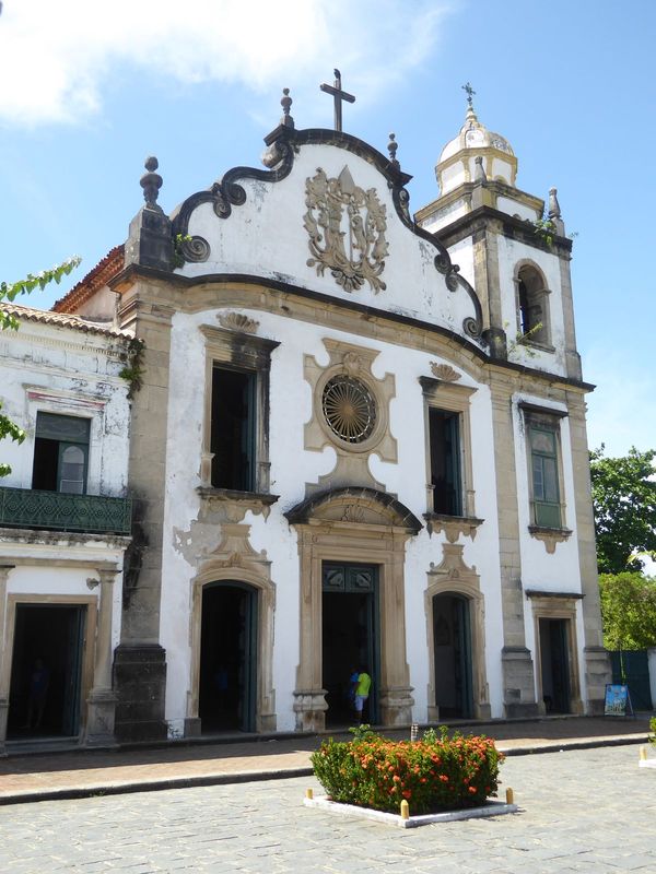 Brazil's first rococo facade is down on the flats and at the church and monastery of Saint Benedict. It was begun in 1761, almost two centur