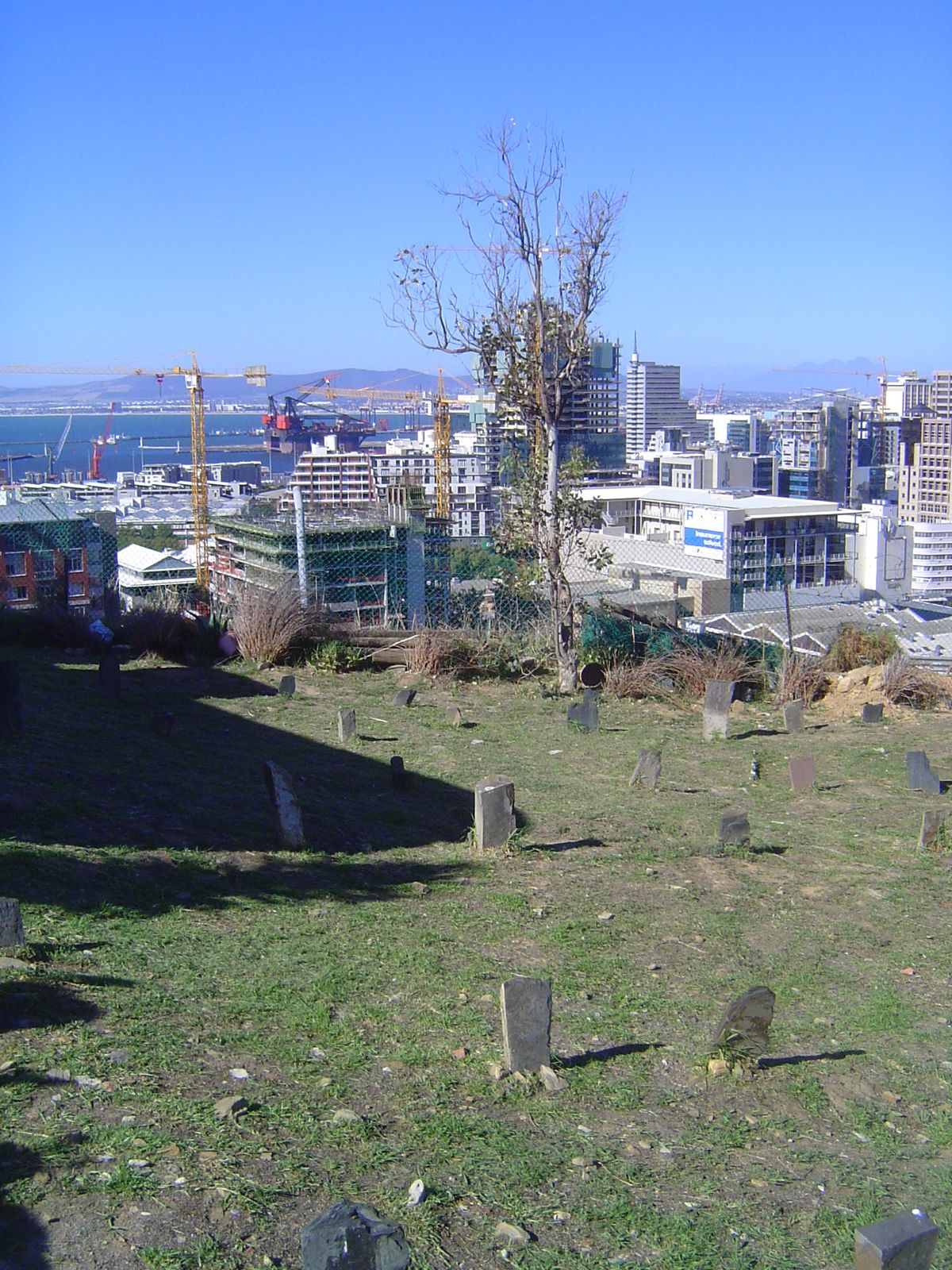 Here's why: it's the Tana Baru or "New Ground" cemetery above the Malay Quarter or Bo-Kaap. The cemetery has been closed to burials since 18