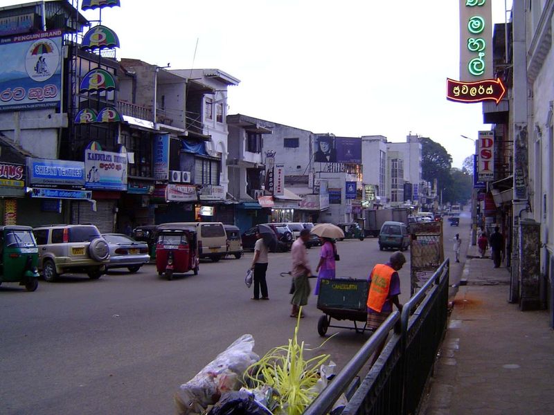 A street scene, early one morning.