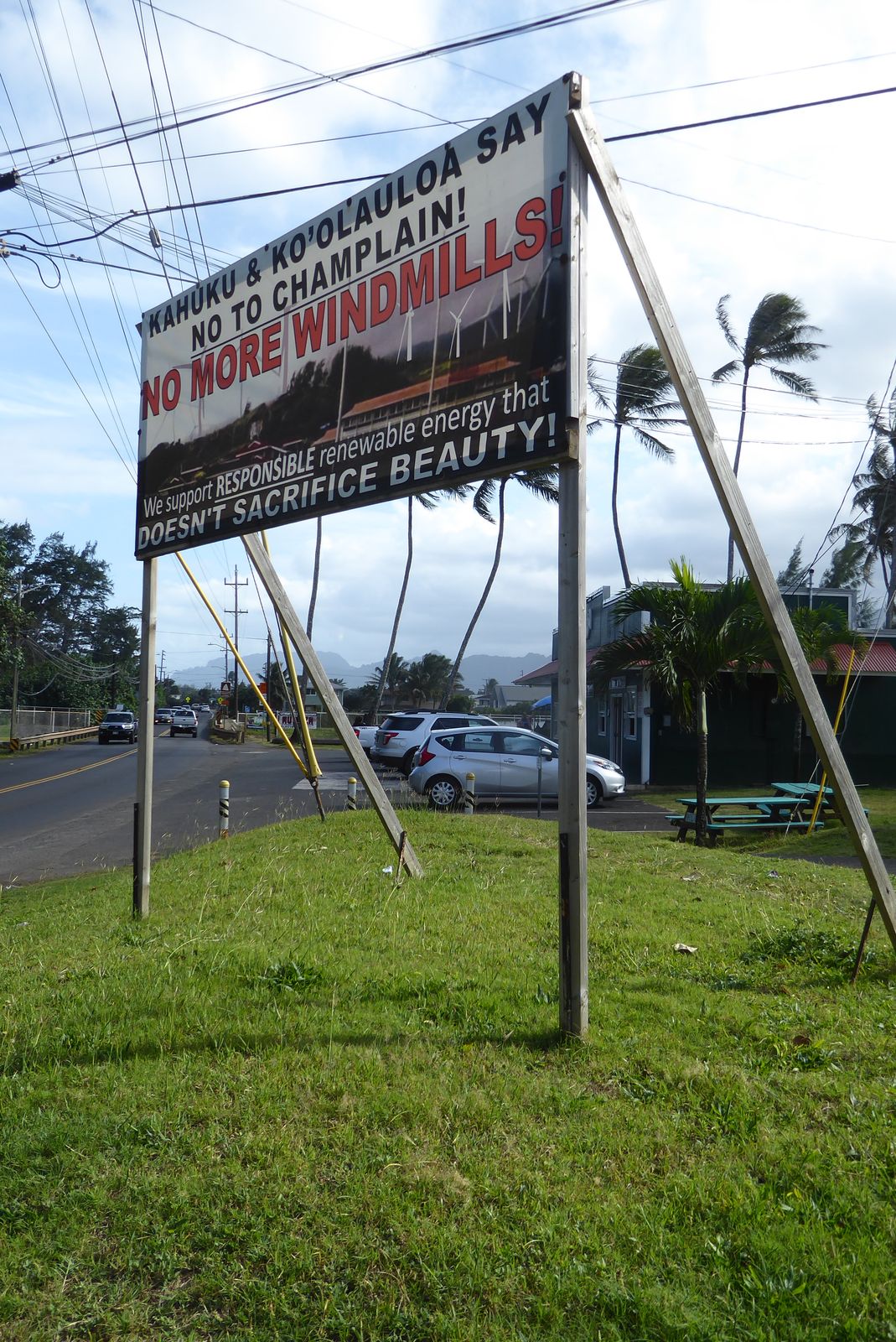 California-based Champlin Hawaii Holdings proposed a $90 million Na Pua Makani wind farm, but some locals at least had had enough. The islan