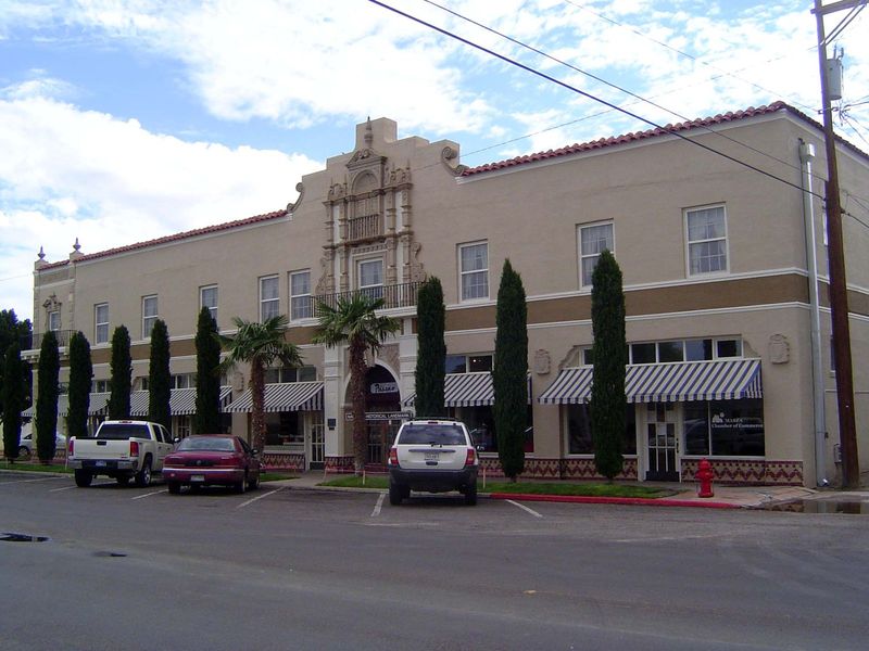 The town's proud hotel.