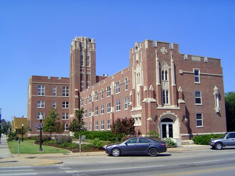 Whitehand Hall also opened in 1920. Just north of campus, it was built as a men's dormitory by the Masonic Lodge of McAlester.