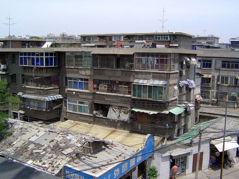 About as high as residential buildings get inside.
