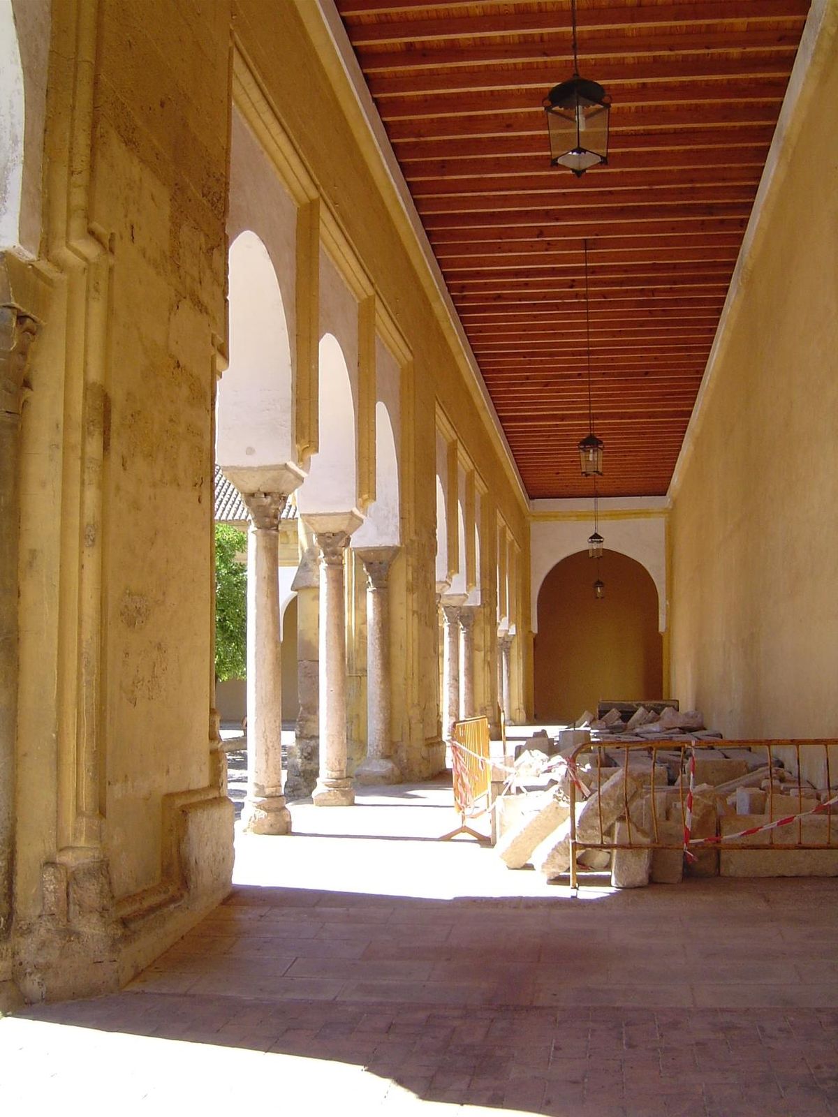 The ceiling is modern, though the original was of arbor vitae from North Africa, a very longlasting timber in this climate. Just not this lo