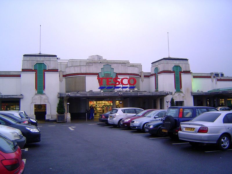 The rear of the plant, including the factory buildings proper, was demolished to make way for a supermarket whose design echoes the style of