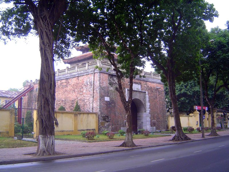 The French conquest included an attack on the Hanoi Citadel, most of whose walls were eventually demolished by the French. This north-side g