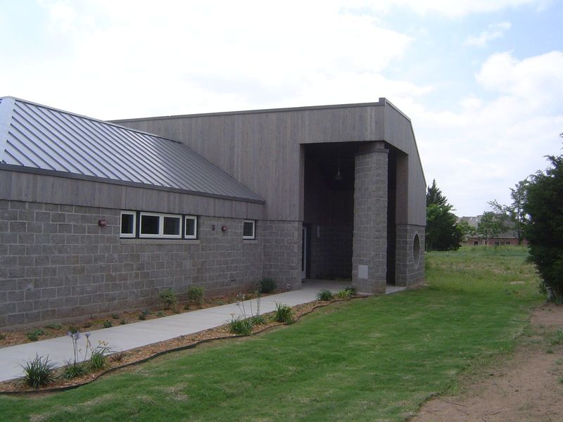 Just southeast of town, a relatively inexpensive experiment in modernism.