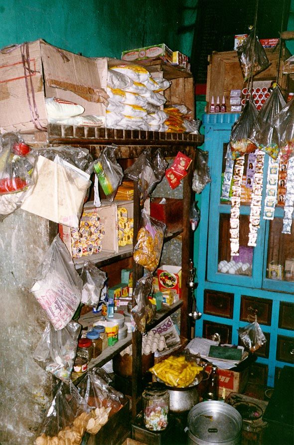 A bit of everything: small packets are standard, because many villagers can afford only single-use quantities.