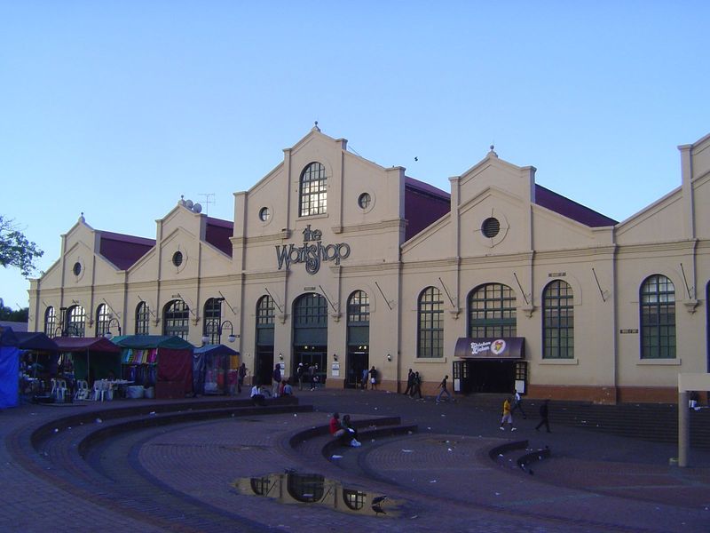 Out back is the old railway workshop that once employed 1,500 men. It's now more shopping.