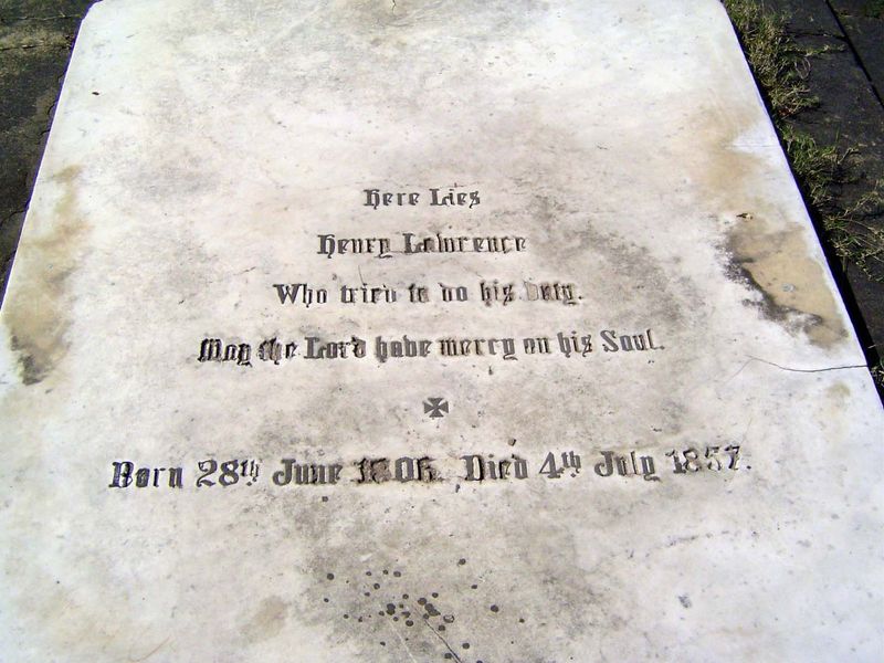 The famous epitaph.