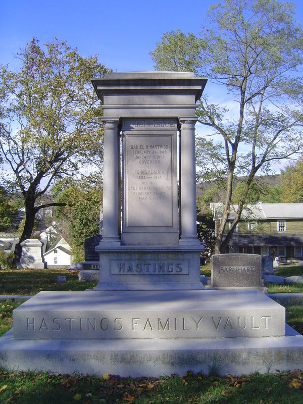 That includes Governor Hastings. The town produced two other Pennsylvania governors Andrew Curtin and James Beaver, and among its other nota