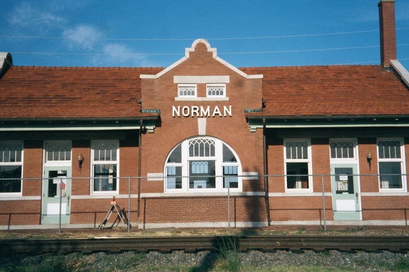 We begin again with the railroad station, a budget version of Richardsonian gloom and grandeur.