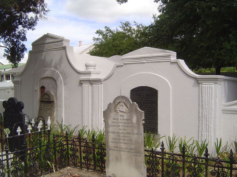 The cemetery has a collection of gabled tombs, built on the principle that you can take it with you.